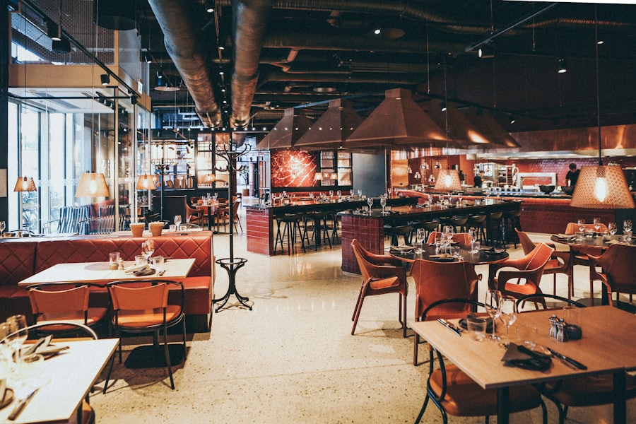 Restoran salonunun genel görünümü
